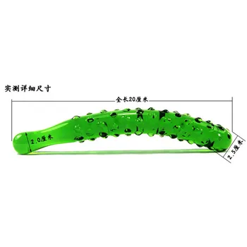 20 cm(L)*2,5 cm(D) Dilda Realistický Penis Flexibilné Zelená Uhorka Penis S Textúrou Masturbácia Pre Ženy