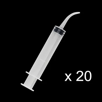 20 Ks Dentálne Materiály Silikónové Gumy Dopravné Jednorazové Zavlažovanie Striekačky Opláchnite 12ml Tipy Zubár Produkty
