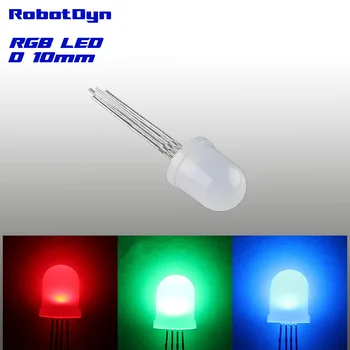 20 ks = Plný farieb Rozptýleného RGB LED, 10 mm, spoločná anóda dióda