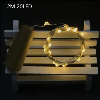 20 Led Vianočné Osvetlenie Vnútorné 2M String LED Medený Drôt Rozprávkových Svetiel pre Festival Svadobné Party Domáce Dekorácie na Čítanie