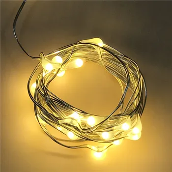 20 Led Vianočné Osvetlenie Vnútorné 2M String LED Medený Drôt Rozprávkových Svetiel pre Festival Svadobné Party Domáce Dekorácie na Čítanie