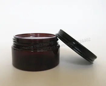 20 x 100 gram Amber Prázdna Plastová nádoba S Vekom make-up Fľaša na Kozmetické Balenia Krém na Ruky Kontajnerov Pleťová maska Pohárov
