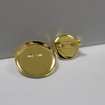 200PCS 20 MM 30 MM Zlata Železo Disk v Tvare Brošňa Základne s Kolíkmi Diy Šperky Zistenia Príslušenstvo