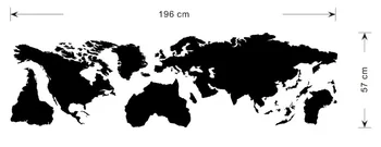 200x90cm CCR1103 Veľká Globálna Mapa Sveta Atlas Vinyl na Stenu-Nálepky Odtlačkový Umenie Obývacia izba dekorácie Office Školskej Triede nástenná maľba