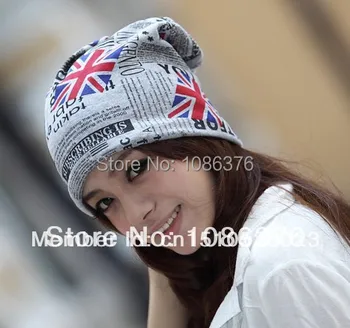 2013 Ideálne dievča, mimo hip-hop anglickej vlajky spp módne turban vetru teplý klobúk 2color 1pcs zbrusu nový dorazí