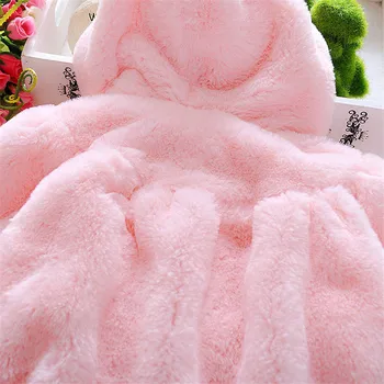 2016 baby girl bundy dievčatá vrchné oblečenie coats zimné kabáty deti bunda Velúrové textílie odev krásne Luk kabát baby girl šaty