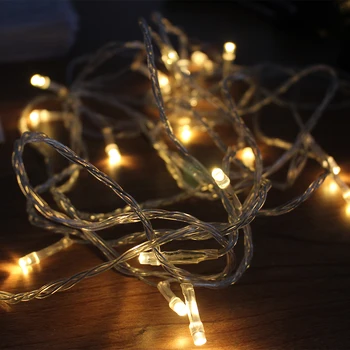 2016 Garland LED Vianočné Svetlo strom 10M 50leds víla Led Reťazec Svetlá 220V-110V RGB/teplá biela strana Svadobné Osvetlenie interiéru