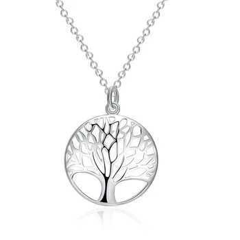 2016 Hot nový strieborný strom prívesok náhrdelník módne šperky svadobný darček pre ženu Najvyššej kvality N802