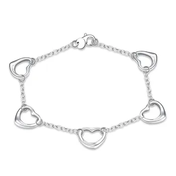 2016 Hot strieborné srdce náramok módne šperky, zásnubné darček pre ženu Najvyššej kvality výrobnú cenu H213