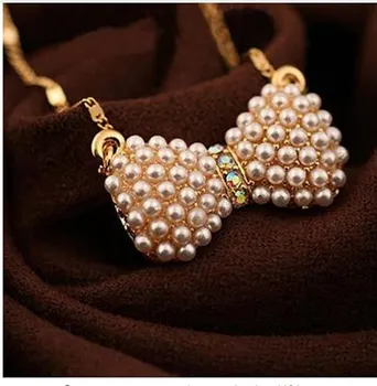 2016 Kórejská Verzia Nový Dizajn Veľkoobchod Šperkov Prívesky Luk Náhrdelník Ženy Náhrdelník Vysokej Šperky