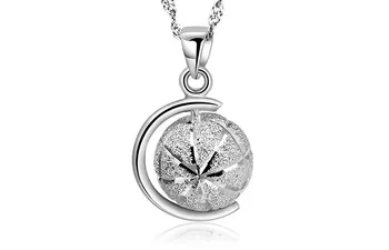 2016 Nový príchod kvalitnú módu šťastie rotujúce gule 925 sterling silver dámy'pendant šperky, náhrdelníky darček