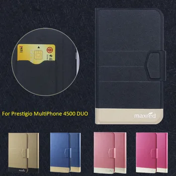2016 Super! Prestigio MultiPhone 4500 DUO Prípadoch,5 Farby Pôvodné Priame kvalitné Luxusné Ultra-tenké Kožené Telefón Príslušenstvo