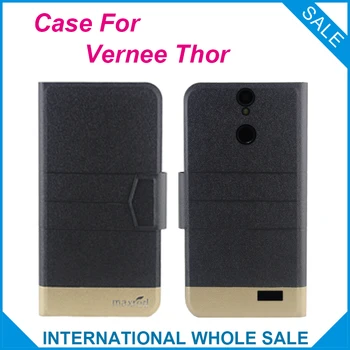 2016 Super! Vernee Thor Telefón Prípade, 5 Farby Vysokej kvality Full Flip Módne Prispôsobiť Kožené Luxusné telefóny, Príslušenstvo