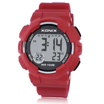 2016 XONIX Značiek Luxusných Wemen 100M Relogio Masculino LED Digitálne Potápanie, Plávanie Reloj Hombre Športové Hodinky Sumergible Náramkové hodinky