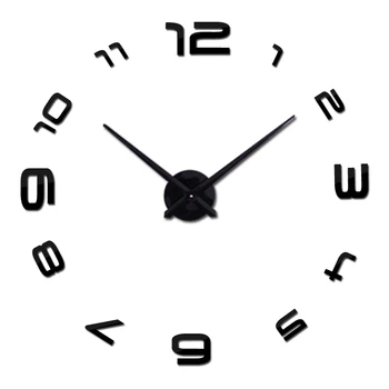 2017 3d diy obývacia izba nové akryl quartz hodinky, nástenné hodiny hodiny reloj de porovnanie domáce dekorácie hot predaja Nálepky