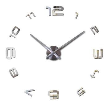 2017 3d diy obývacia izba nové akryl quartz hodinky, nástenné hodiny hodiny reloj de porovnanie domáce dekorácie hot predaja Nálepky
