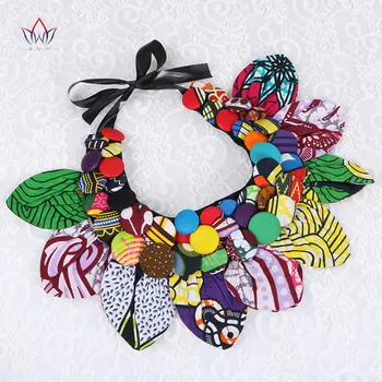 2017 Ankara Tlačidlo Bib Tlačidlo Náušnice Vyhlásenie neckpiece Tribal Náhrdelník Ručné Kvet Tvar Afriky Šperky WYA063