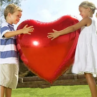 2017 ballon Nové Supersize 75 cm červené srdce tvar fólie balónoch svadobné party povedať, že láska dekorácie manželstva balónikov dodávky
