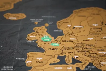 2017 Cestovné Svete Poškriabaniu Mapu Zlatá Fólia Čierna Poškriabaniu Mapu Stieracie Fólie Vrstva Náteru Mape Sveta Luxusných Cestovných Darček Mapa Mundi
