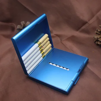 2017 Hliníkové Cigariet Prípade Dvojité Otvorené Kovový Držiak Cigaru Box Tabaku Vrecko Na Skladovanie Nádoba Fajčenie Cigariet Príslušenstvo