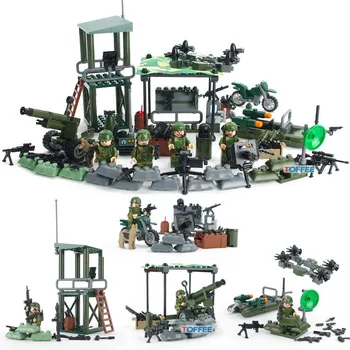 2017 HOT Kompatibilné LegoINGlys Vojenské Armády Jungle Commandos Údaje S Zbrane Zbrane WW2 Stavebné Bloky, Hračky pre Deti,