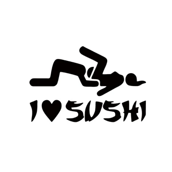 2017 Hot Predaj Auto Stying Milujem Sushi Odtlačkový Zábavné Vinylové Nálepky Euro Jdm Auto Okno Odtlačkový Jdm