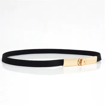 2017 Hot predaj ženy pás kovový tenké elastické pás zlatý chudá elastické opasok belt reťazca Obnoviť Vintage spôsoby BL27