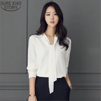 2017 jar ženy, oblečenie All-zápas dlhým rukávom motýlik kvetinový tričko kórejský voľné šifón tričko dámske blúzky, 699C 30