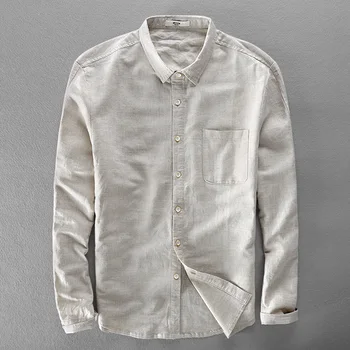 2017 Jesenné a zimné nové pánske s dlhým rukávom tričko bežné bavlnené biele tričko mužov značky módne tričko mužov bielizeň camisa masculina
