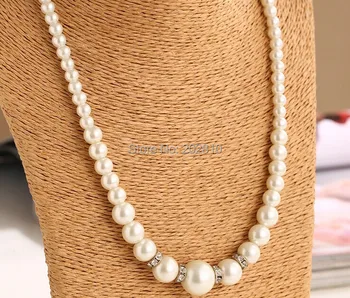 2017 klasický dizajn hot predaj Sexy sexy žena, perlový náhrdelník,lacné dokonale kolo simulovaný-perlový náhrdelník s dobrou kvalitou