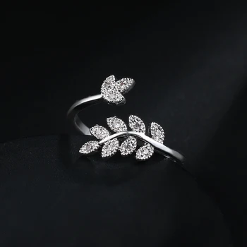 2017 kvalitné strieborné prstene pre svadobný kvet zásnubný dar spevnené cz Pekný veľký šperkov, veľkoobchod hot prst prsteň pre lady