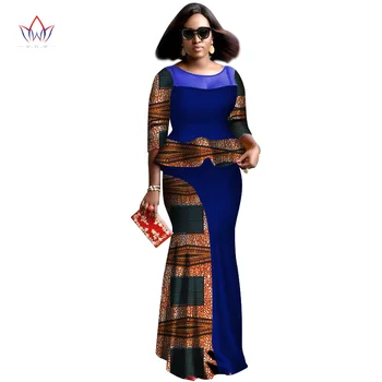 2017 Lete africkej ženy kus dvoch o-krku tlače Sukne nastaviť afriky oblečenie plus veľkosť ženy bavlnené oblečenie pravidelné žiadne WY2565