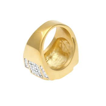 2017 Micro Pave Drahokamu Bling bling Ring Mens Ženy, Striebro, Zlato z Nehrdzavejúcej Ocele, Vysoko Leštený Krúžok Šperky HIP HOP KRÁĽ