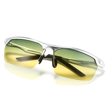 2017 Mužov Deň, Noc s Dvojakým použitím Polarizované slnečné Okuliare Jazdy Autom UV400 Okuliare na Slnko Módne Okuliare Black Silver Gold 3 Farby 1550