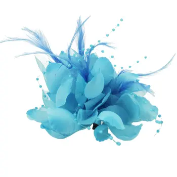 2017 Módne Modrá Vysokej Kvality Dievčatá Eleganciu Sponky Do Vlasov Látkové Kvety Plastové Vlasy Pazúry Čelenky Pre Ženy, Doplnky Do Vlasov