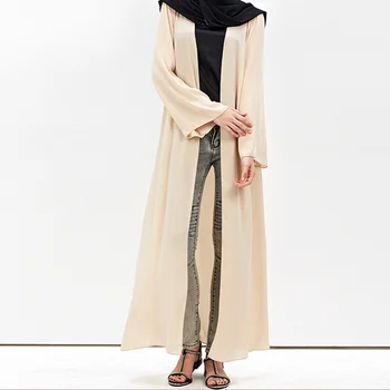 2017 Módne Ženy Moslimských Cardigan Turecký Dubaj Oblečenie Dlhá Srsť Outwear Topy, Šaty, Turecko
