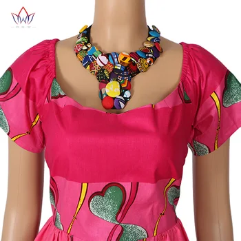 2017 Najnovšie Bohémsky Štýl Tlačidlo Choker Náhrdelník Afriky Textílie Ručné Telo Šperky, Náhrdelníky & Prívesky pre Ženy BRW WYS23