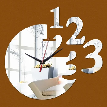 2017 new horúce predaj obývacia izba nástenné hodiny hodiny, horloge sledovať 3d akrylové zrkadlo nálepky horloge murale