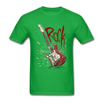 2017 New Rock T Shirt Crossfit Oblečenie Pre Mužov Bavlna Veľká Veľkosť Krátky Rukáv Gitara, T Košele