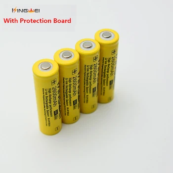 2017 Nové 1000 Ks KingWei Žltá PCB 18650 2600mAh akumulátor 3,7 v Li-ion Nabíjateľnú batériu za Chránené Aktuálne Rada