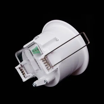 2017 Nové 110-240V AC Nastaviteľný o 360 Stupňov Strop PIR Infračervené Telo Mini Snímač Pohybu Detektor Lampa Light Switch #1A40891#
