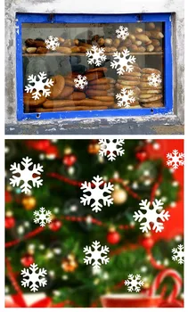 2017 Nové 1SET/14PCS Vianočné vločky samolepky na Stenu domáce dekorácie okna sklo stenu 3d plagát vymeniteľné nástenná maľba D063