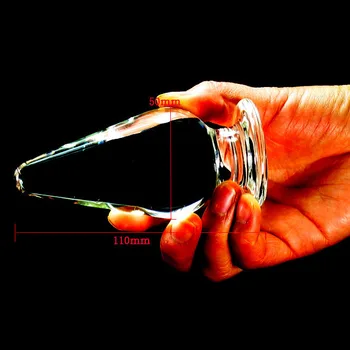 2017 Nové 50mm priemer skla análny plug dospelých, sexuálne hračky pre ženy riti dilator stimulátor pošvy gule zadok zástrčky veľké buttplug