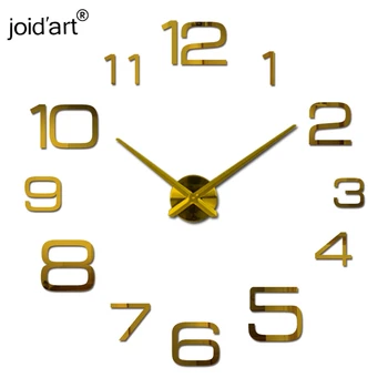 2017 nové akrylátové nástenné hodiny quartz hodinky obývacia izba moderné 3d zrkadlo nálepky reloj porovnanie horloge veľké dekoratívne hodiny