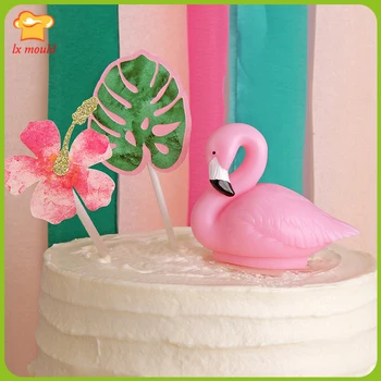 2017 nové dort dekorácie flamingo silikónové formy narodeninové sviečky dezert tabuľka plesne svadby, narodeniny, party atmosféru dekorácie