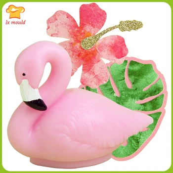 2017 nové dort dekorácie flamingo silikónové formy narodeninové sviečky dezert tabuľka plesne svadby, narodeniny, party atmosféru dekorácie