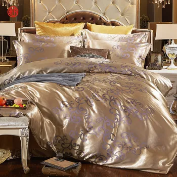 2017 Nové Jeseň home posteľná bielizeň nastaviť štítky na Jacquardove perinu nastaviť 4pcs posteľná bielizeň luxusné obliečky kráľovná king size dospelých posteľ sady