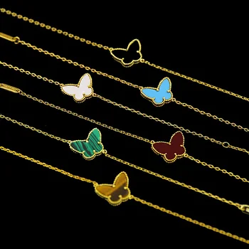 2017 Nové Kvalitné Módne Zlatá Farba Motýle Náramok Pre Ženy