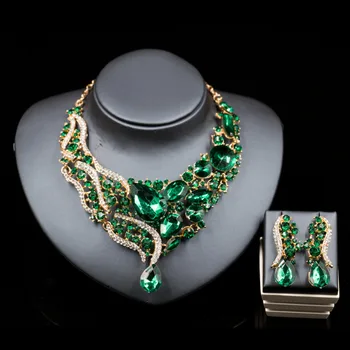 2017 nové LAN PALÁC lacné afriky šperky zapojenie náhrdelník a náušnice svadobné dekorácie, doprava zdarma