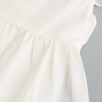 2017 Nové Letné Oblečenie pre Dievčatá Čipky Šaty Dieťa Princezná Šaty Biele Krátke Rukávy Duté Šaty, detské šaty Dievča
